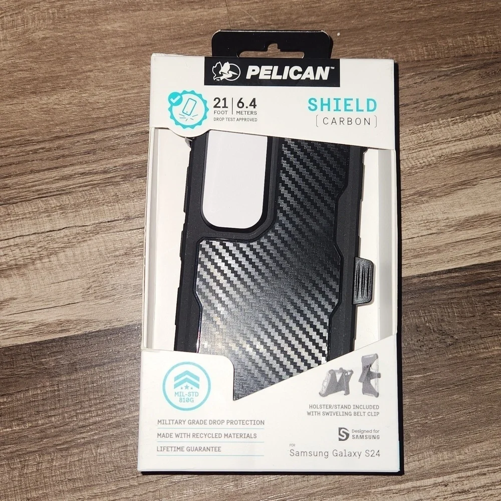 Pelican Shield Case Samsung Galaxy S 24 - Carbon Black NWT Christmas Gift